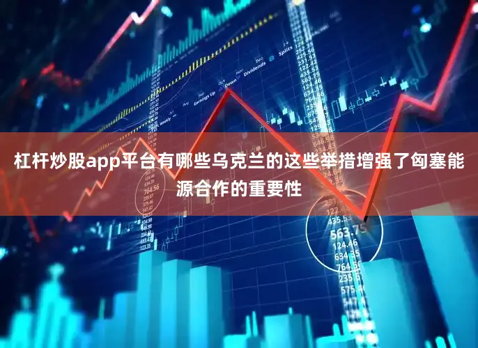 杠杆炒股app平台有哪些乌克兰的这些举措增强了匈塞能源合作的重要性